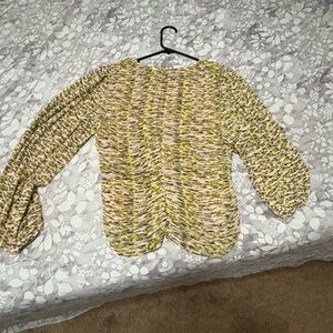 White House Black Market Multicolor V neck blouse